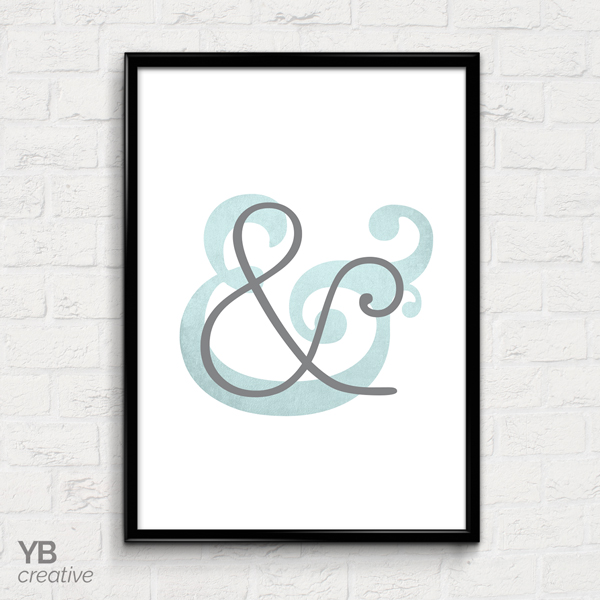 YBcreative Ampersands TEAL